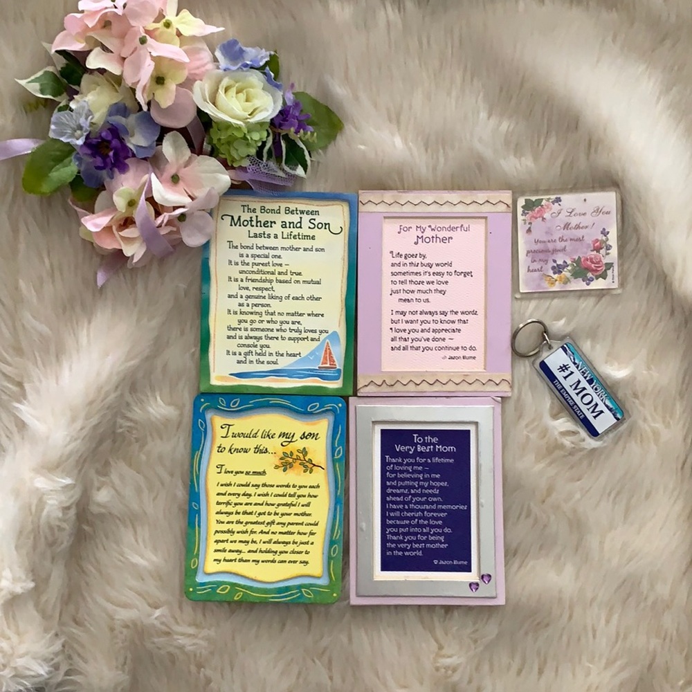 6 CT Bundle for Moms! Poems Magnets Stand